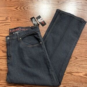 NWT Linea Uomo men’s jeans RELAXED STRAIGHT FIT blue denim size 38x32 dark